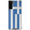 Greece Flag Distressed Galaxy S21 FE Clear Case